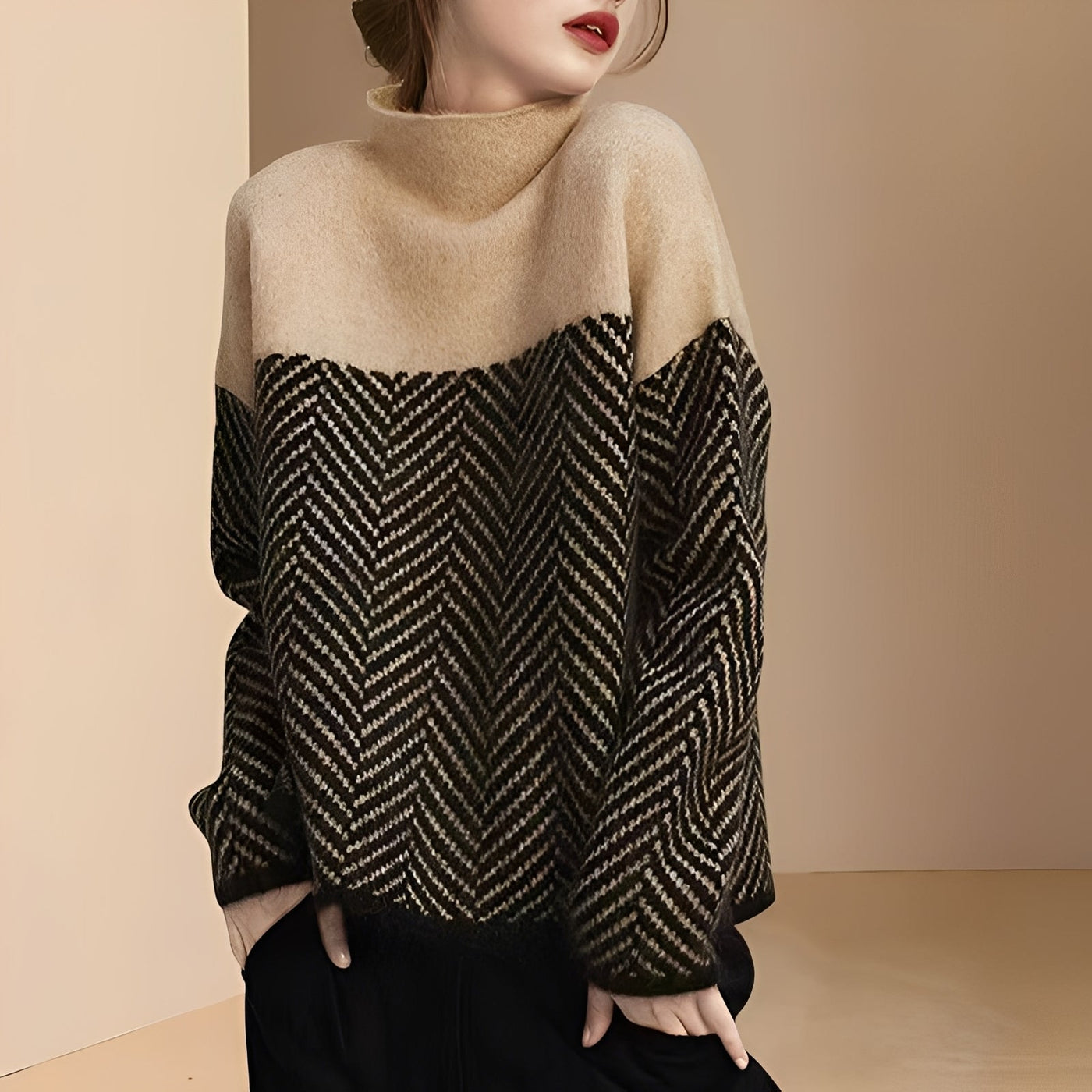 Antonia - Elegante Jersey de Patchwork para Mujeres