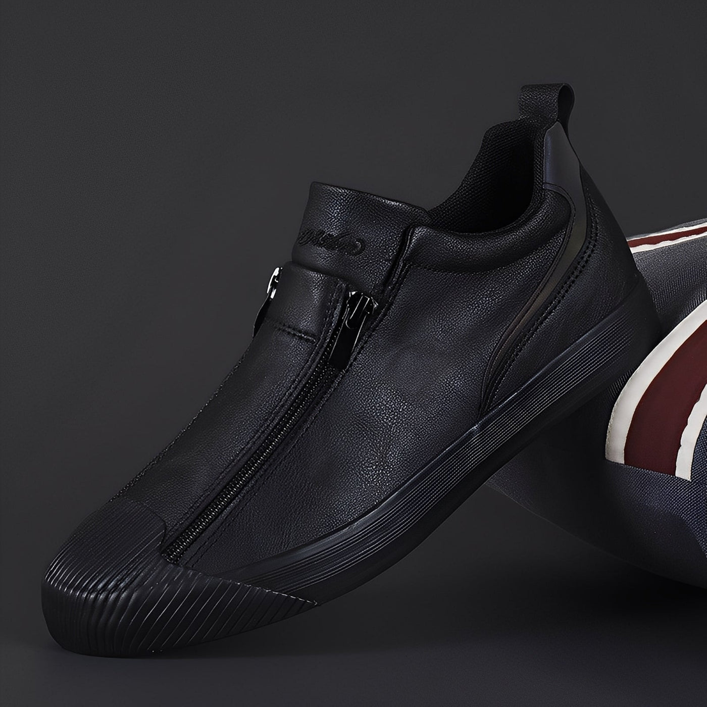 Jerred - Modernos Zapatos de Cuero con Cremallera para Hombres