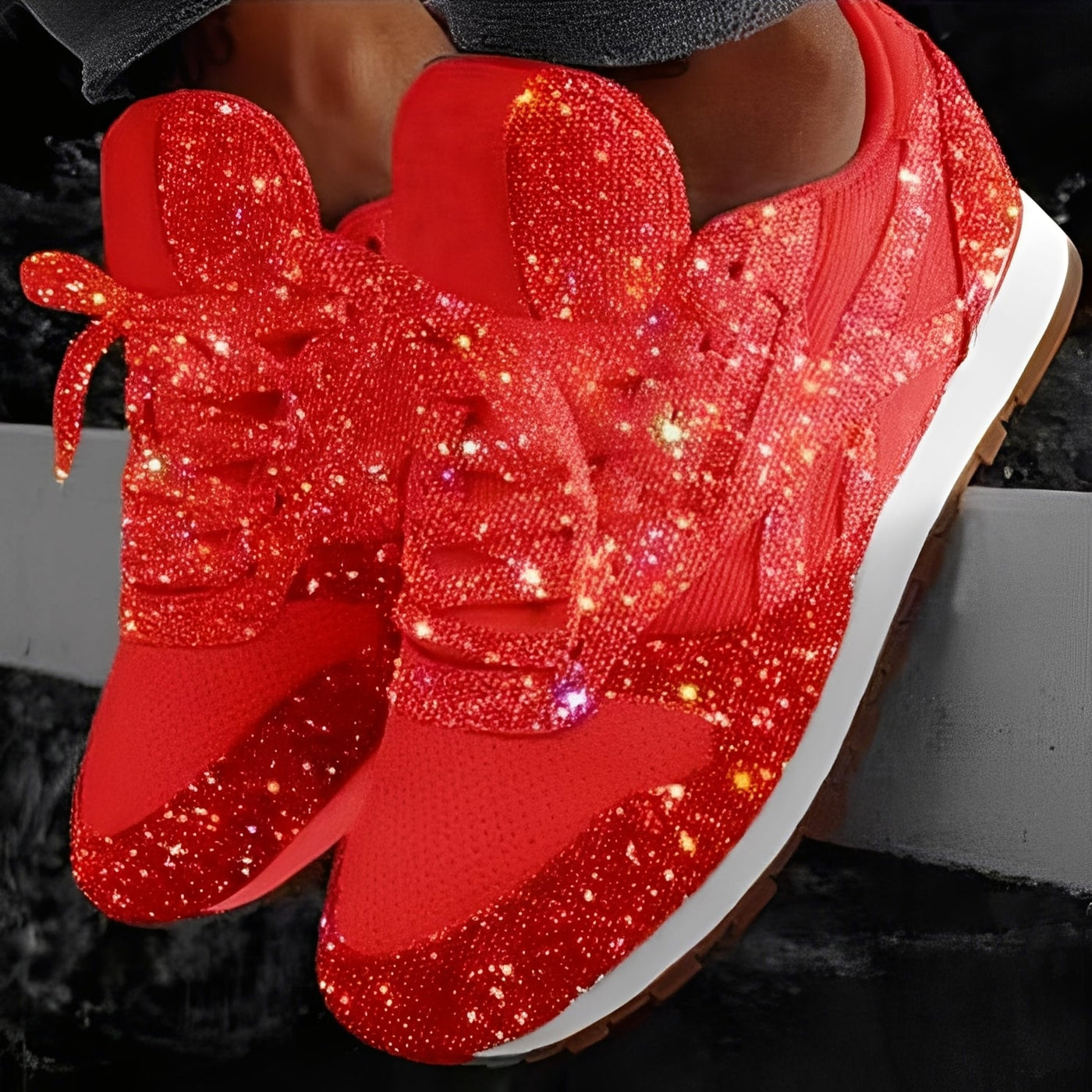 Kaycee - Brillantes, casuales Muffin-Sneaker para mujer