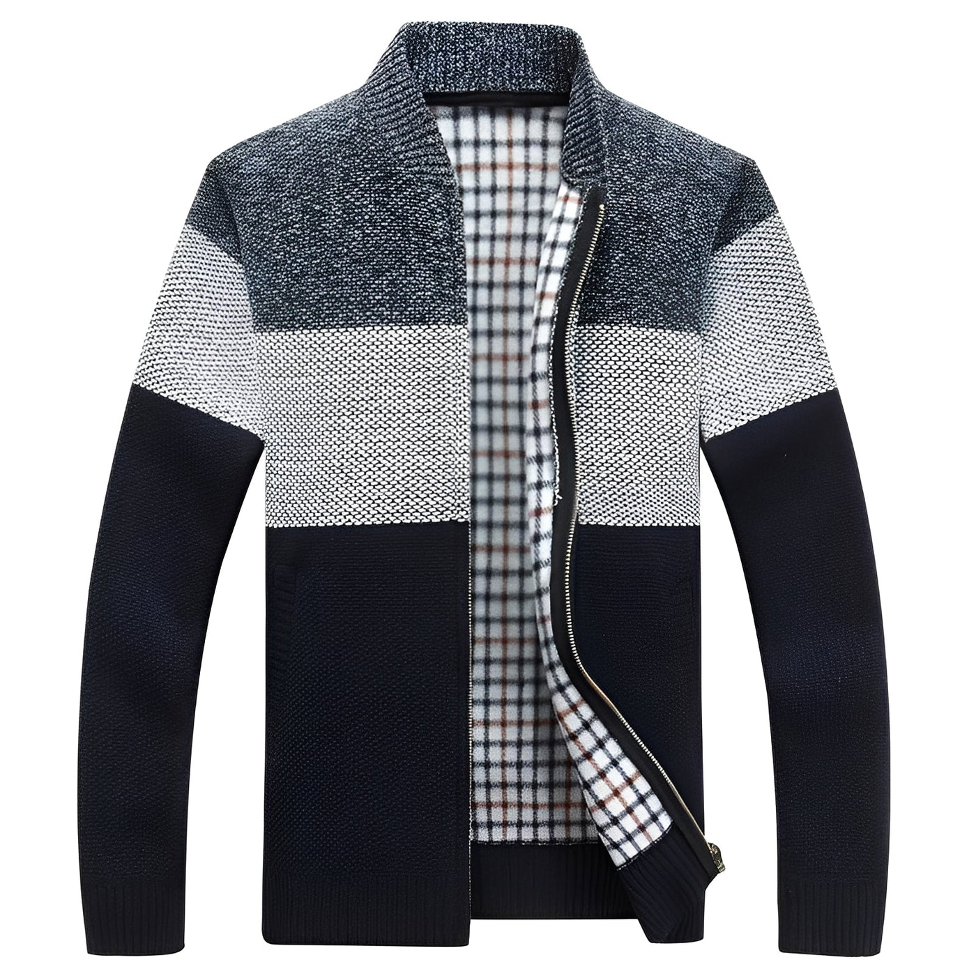 Samson - Chaqueta casual con forro de polar para hombres