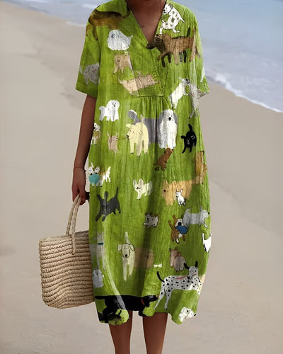 Romilly - Vestido de verano con estampado colorido para mujeres