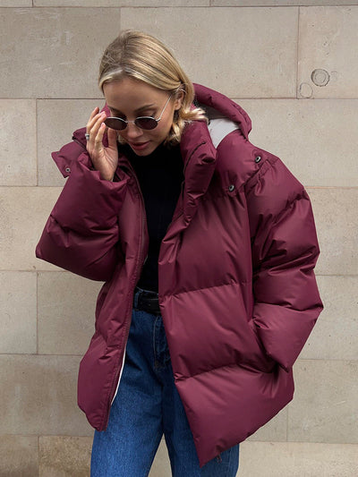 Noelene - Chaqueta moderna con capucha desmontable para mujeres