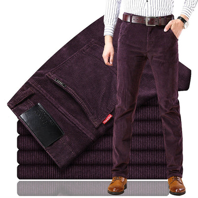 Douglas - Pantalones de pana retro elásticos para hombres