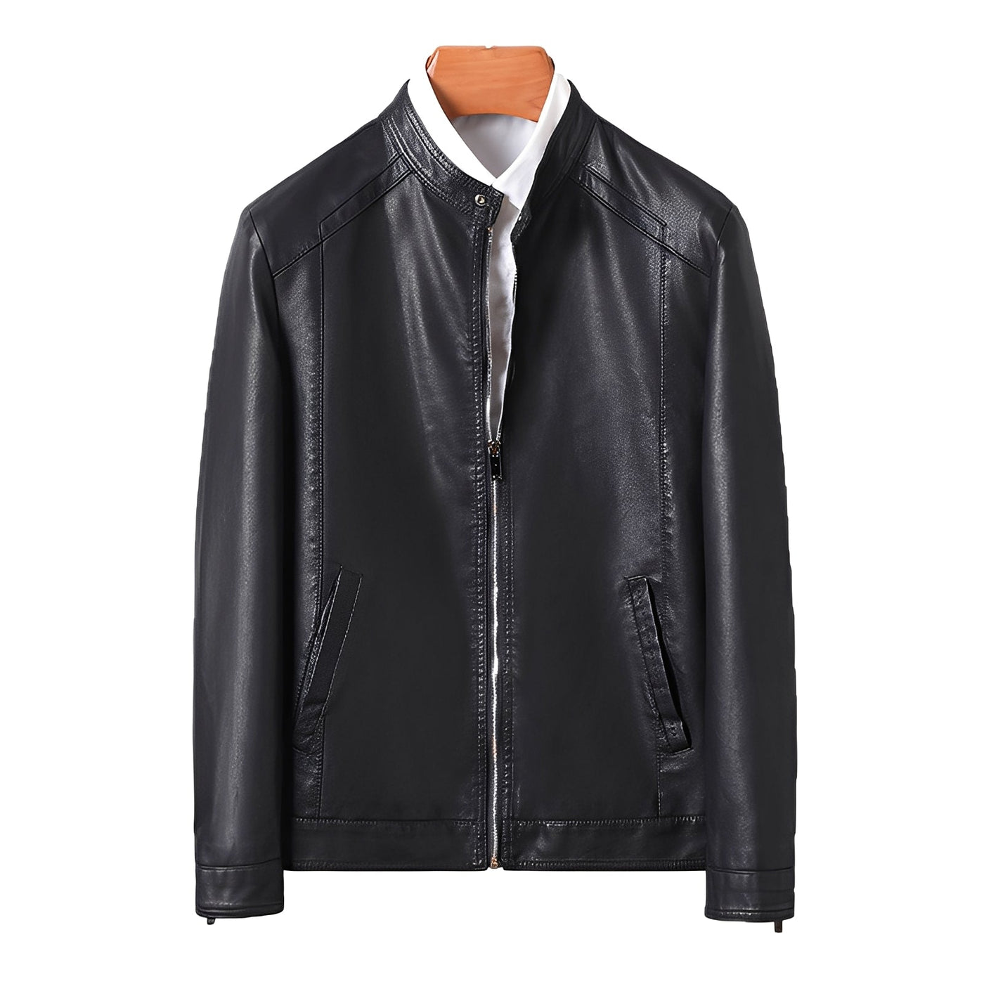Theodore - Robusta chaqueta de cuero ajustada para hombres
