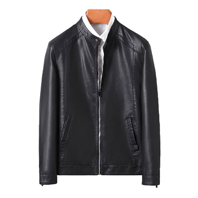 Theodore - Robusta chaqueta de cuero ajustada para hombres