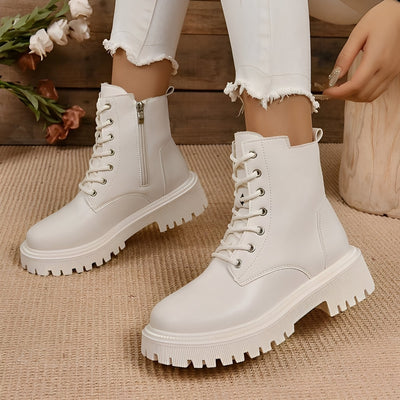 Haylie - Elegantes, con forro de fleece, botas Martin para mujeres