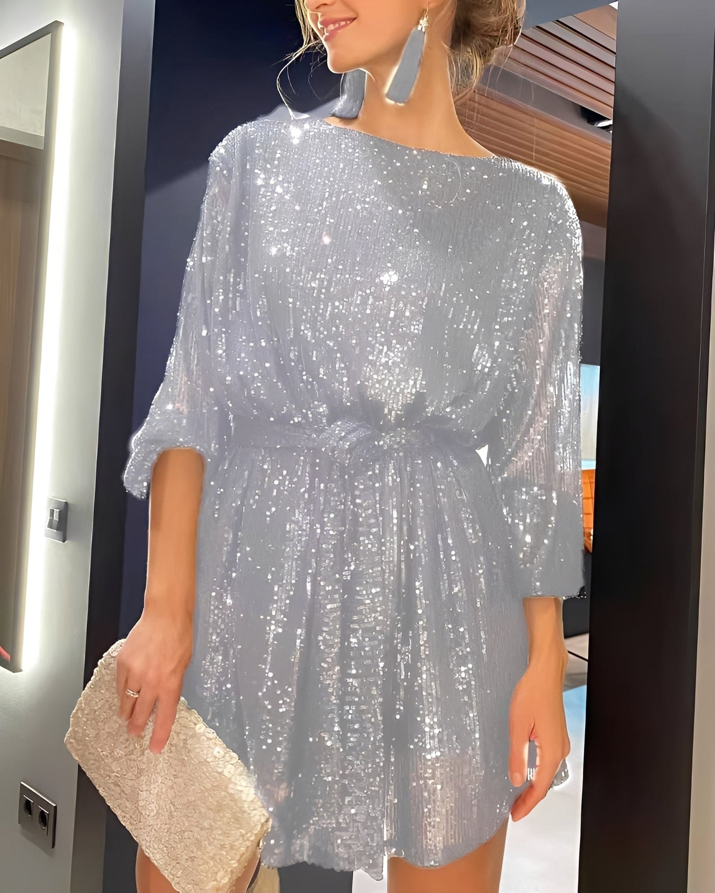 Mirabel - Brillante Mini-Vestido de Fiesta para Mujeres