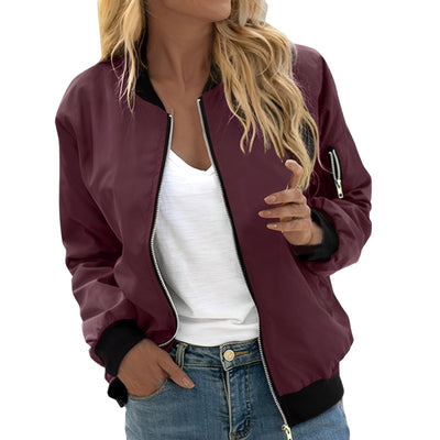 Vanessa - Elegante chaqueta bomber con cremallera para mujer