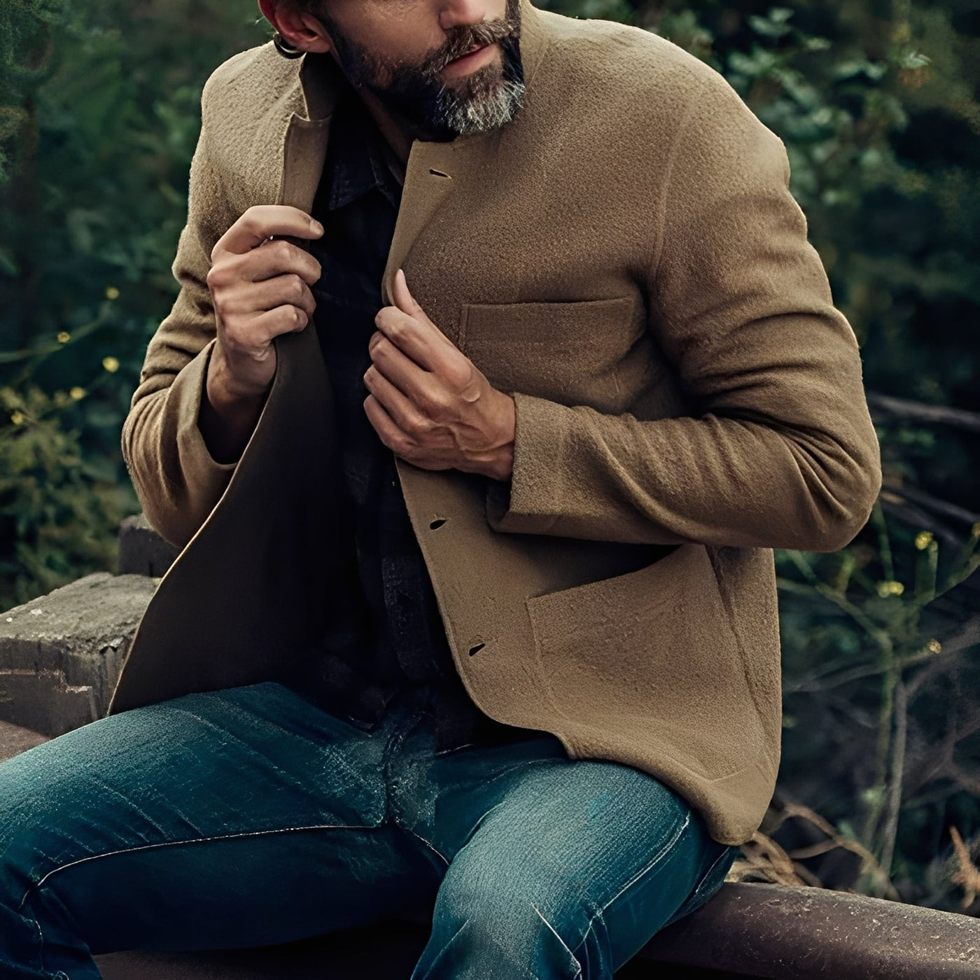 Santiago - Clásica chaqueta con bolsillos para hombres