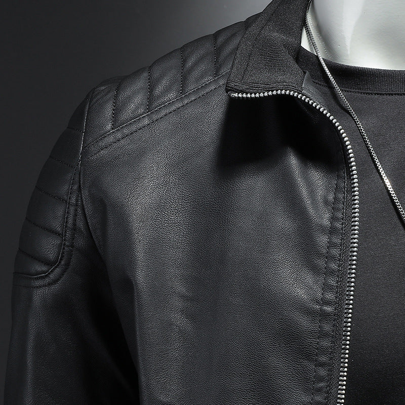 Wendell - Elegante chaqueta de cuero ajustada para hombres