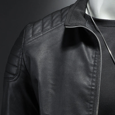 Wendell - Elegante chaqueta de cuero ajustada para hombres