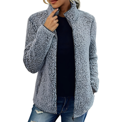 Alethea - Elegante abrigo de terciopelo polar para mujer
