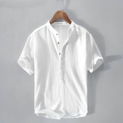 Harvie - Cómoda camisa de verano de lino para hombres