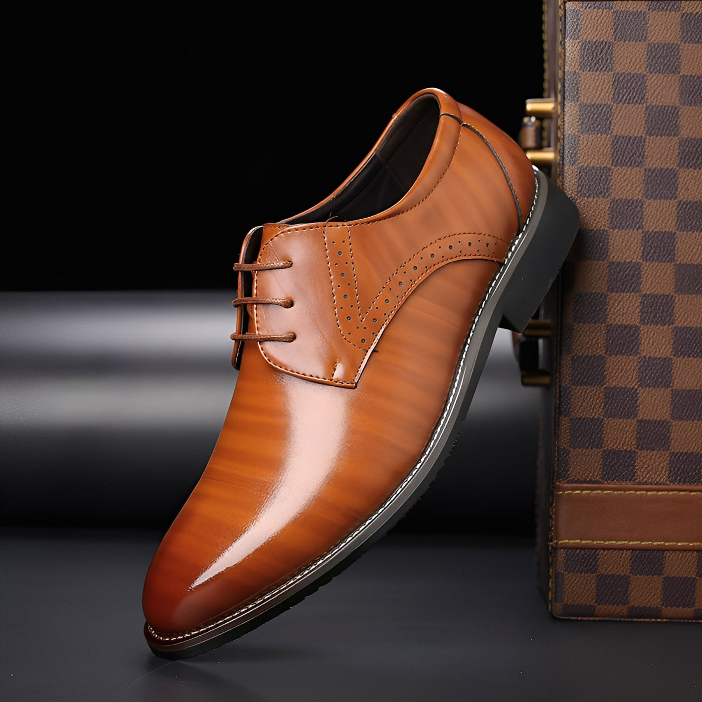 Beckham - Zapatos de cordones formales en estilo brogue para hombres