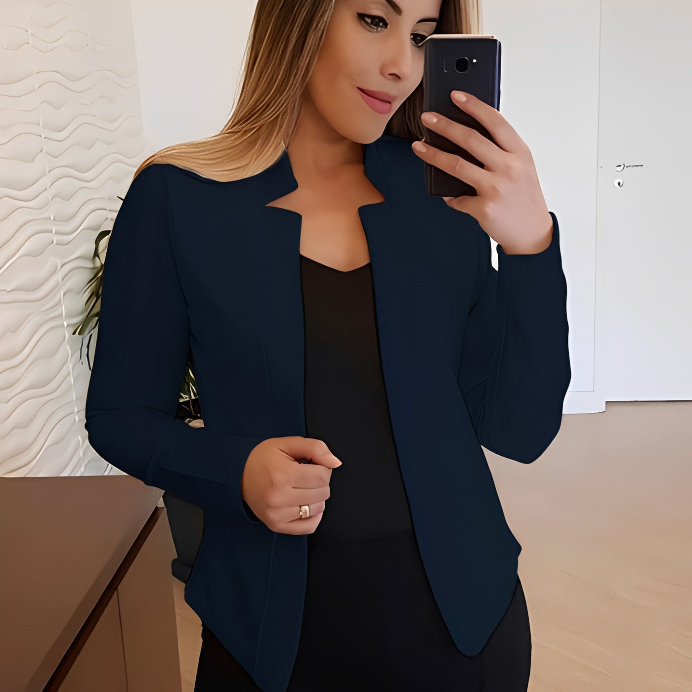 Marsha - Elegante Blazer con Cuello de Solapa para Mujeres