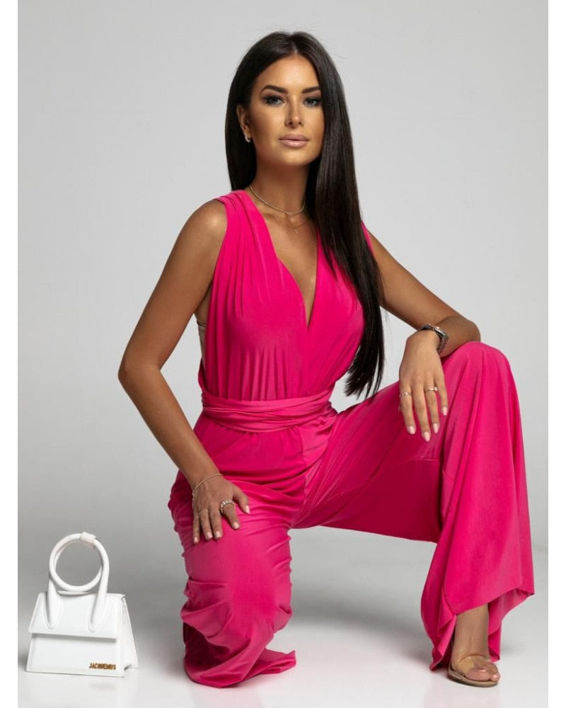 FlairFashion - Mono Sin Mangas Con Escote en V