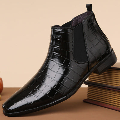 Gladwin - Formales brillantes botas de cuero para hombres