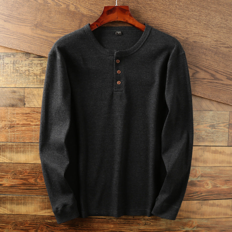 Samuel - Camisa de punto retro con mangas largas para hombres