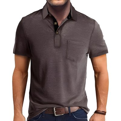 Abner - Polo retro con mangas cortas para hombres