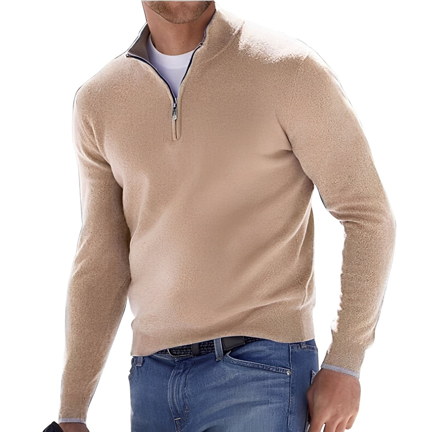 Nash - Jersey casual con cremallera para hombres