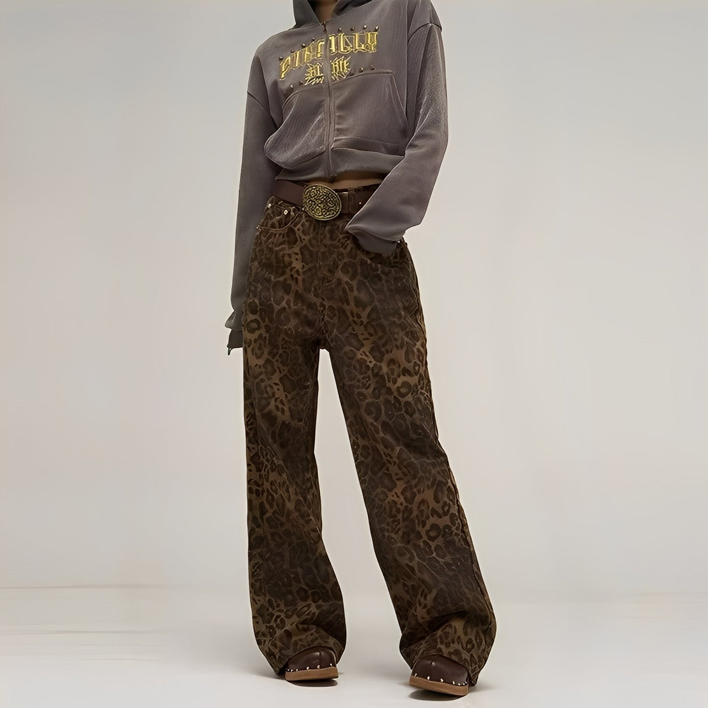 Felecia - Elegante impresa Baggy-Jeans para mujeres