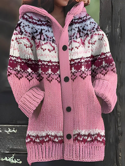 Rexana - Abrigo casual y cálido con estampado para mujer