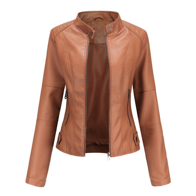 Martha - Elegante chaqueta de cuero ajustada para mujeres