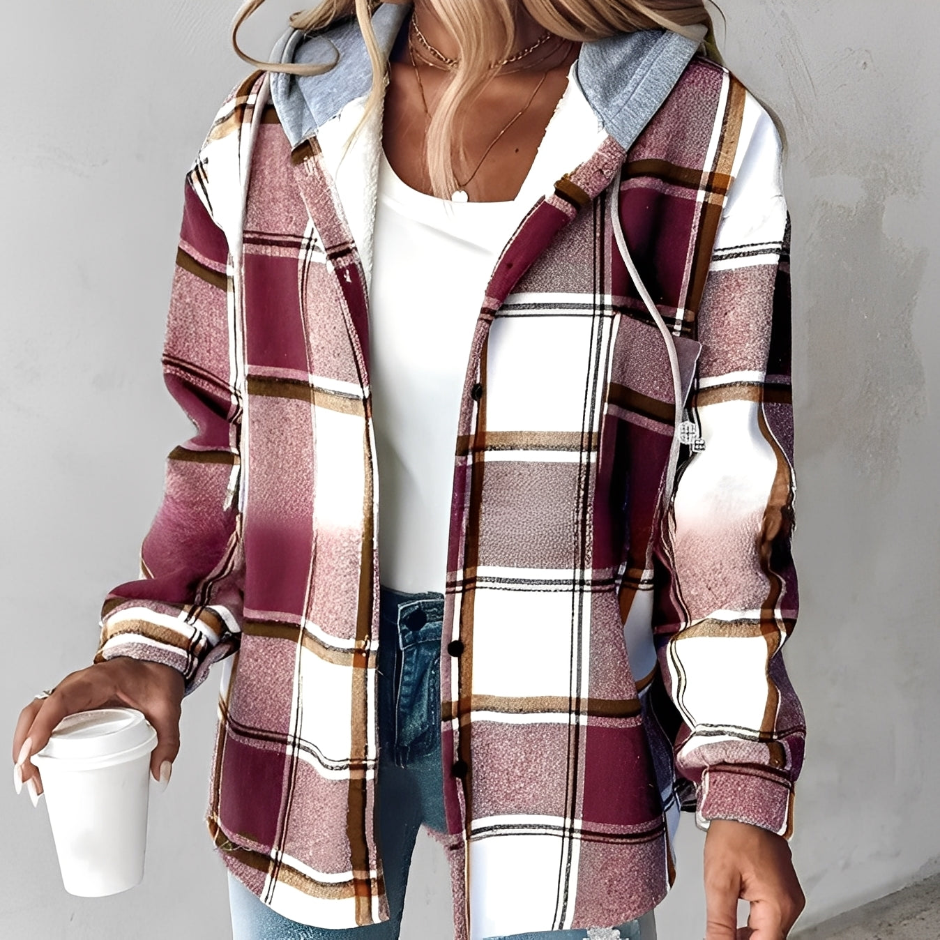 Briana - Casual, cálida chaqueta con capucha para mujeres