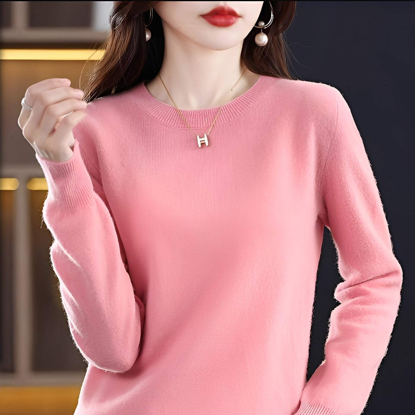 Julia - Elegante, ajustado suéter de lana para mujeres