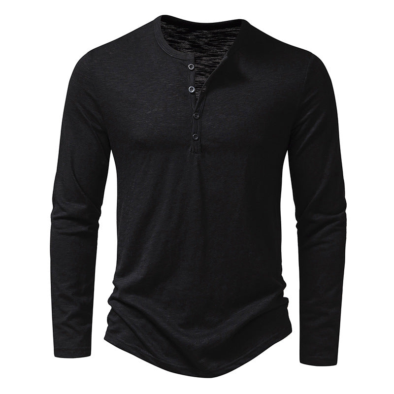 Randall - Camisa casual de manga larga con botones para hombres