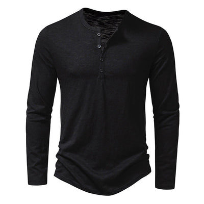 Randall - Camisa casual de manga larga con botones para hombres