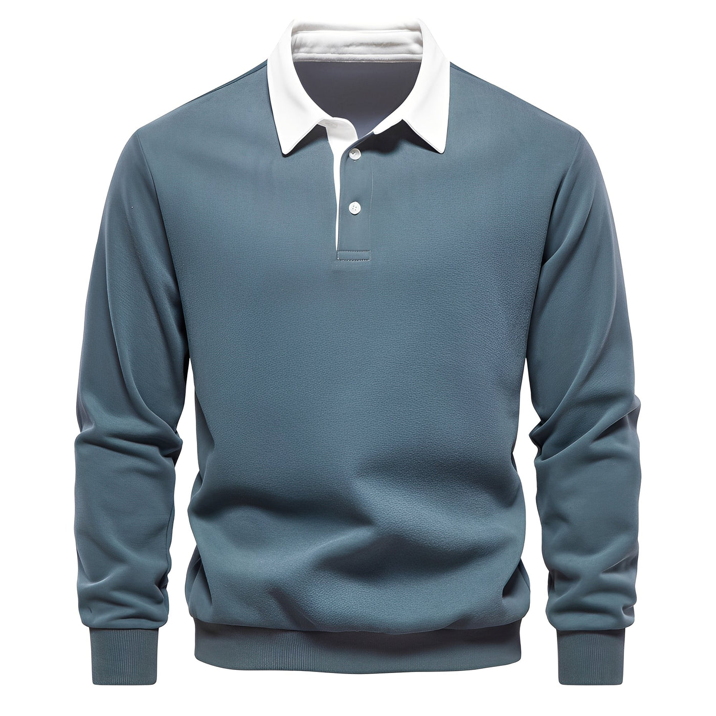 Shelton - Camisa Polo de Manga Larga Casual para Hombres