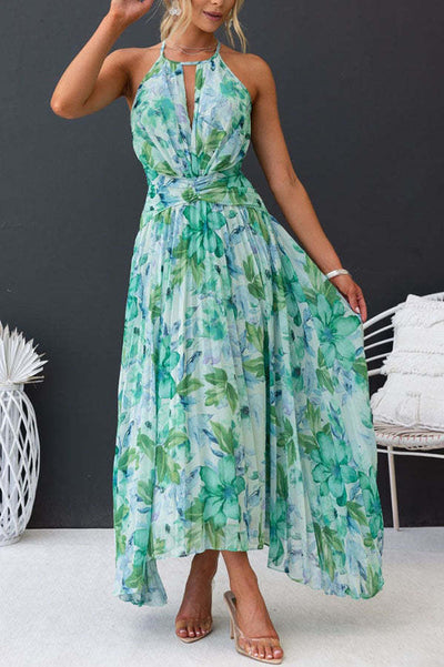 Jinora - Vestido versátil a la rodilla con estampado de flores