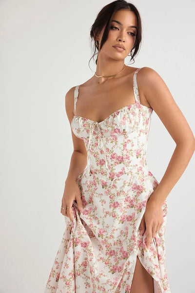Carmen - Vestido de verano bustier cómodo con estampado floral