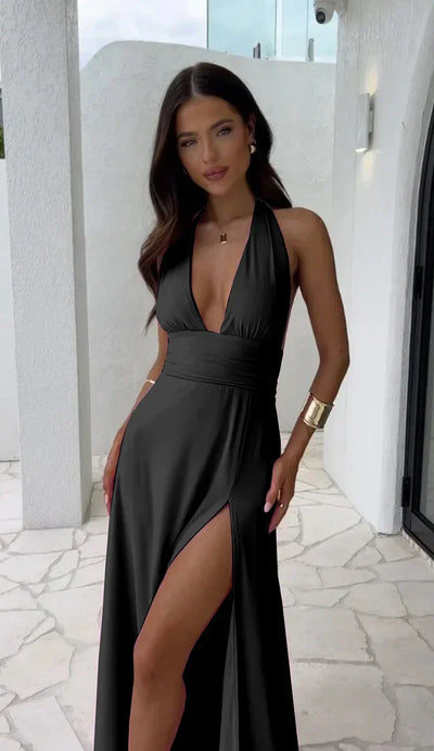 Madison – Vestido con escote en V profundo