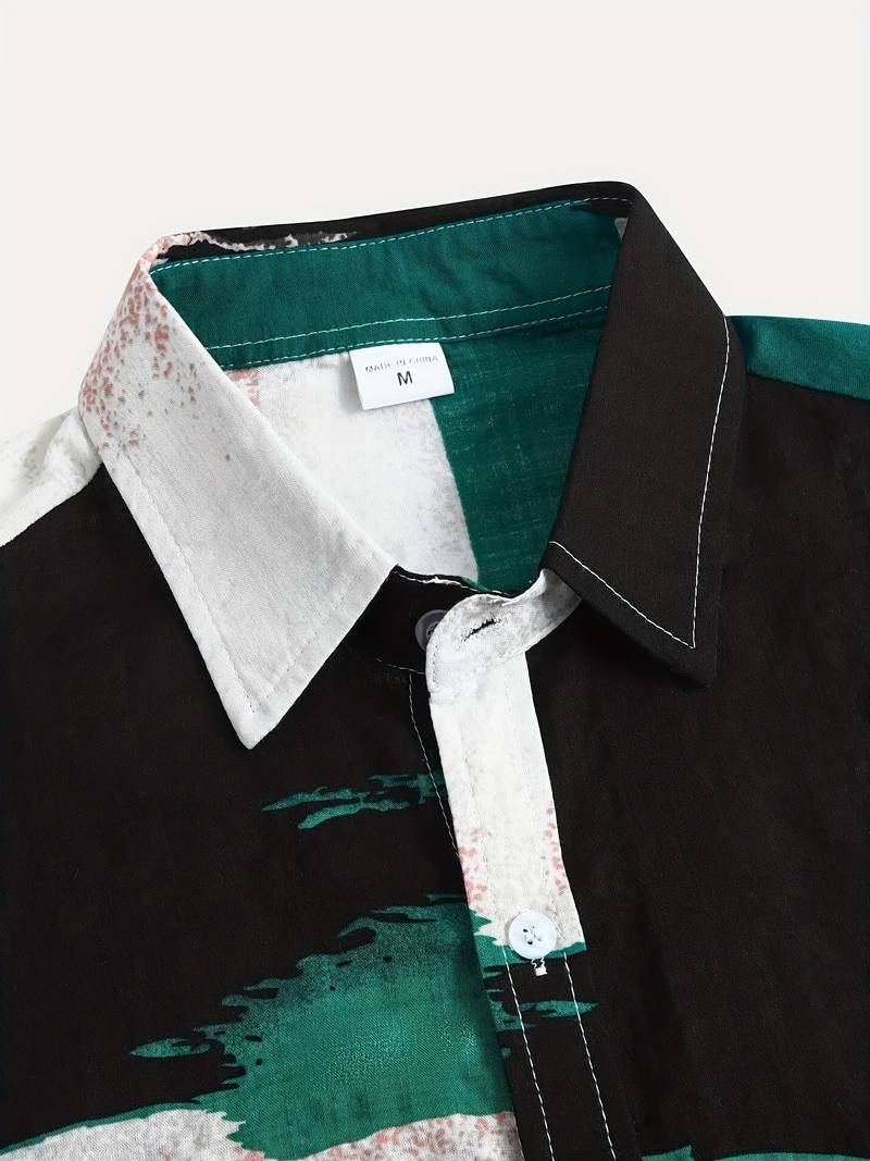 Kenneth - Camisa Casual de Manga Corta con Estilo Fresco