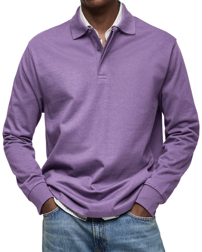 Dewey - Camisa Polo de Manga Larga para Hombres