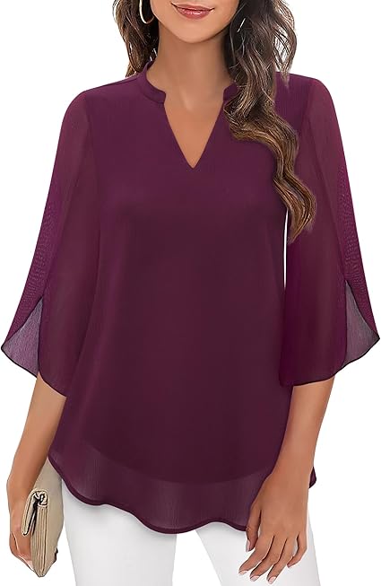 Brianna - Blusa de Manga Abierta con Movimiento Elegante