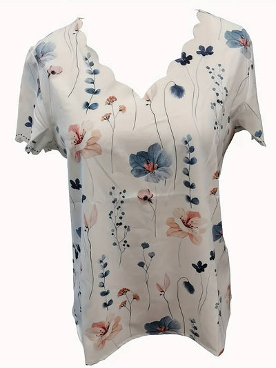 Alyana – Blusa Acampanada con Estampado Floral