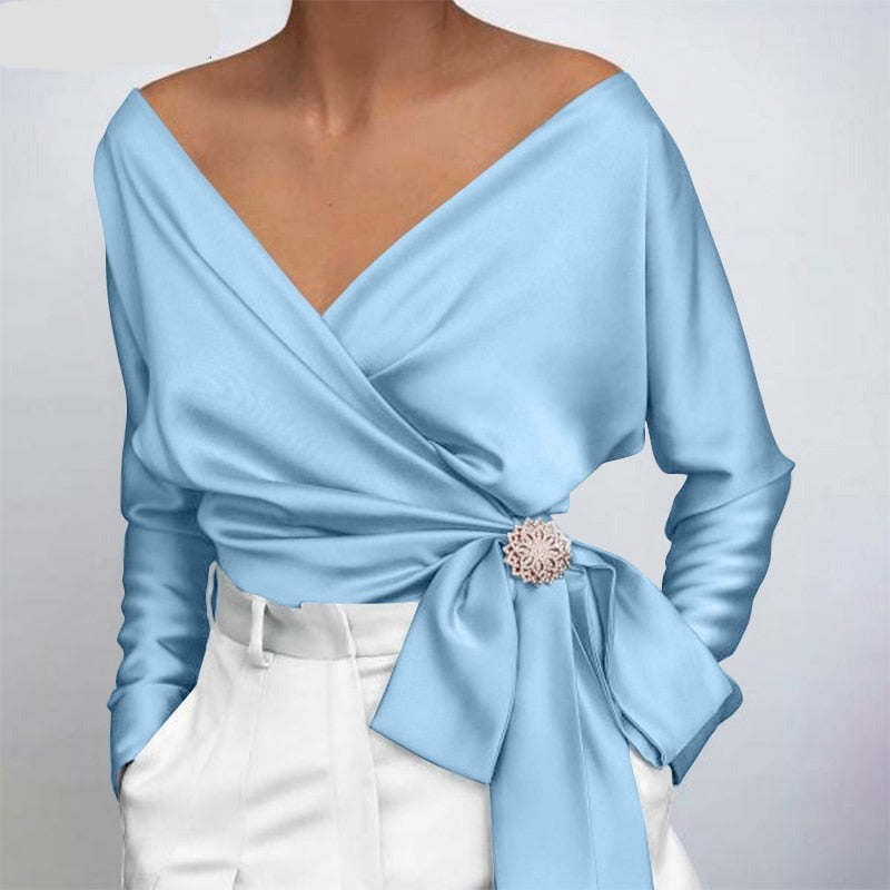 Alayah - Blusa ligera de seda para el verano