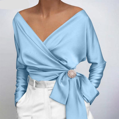 Alayah - Blusa ligera de seda para el verano