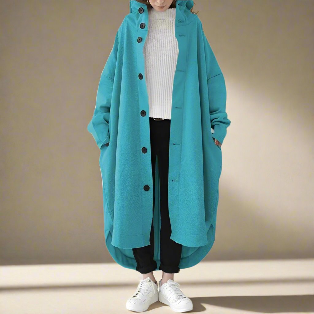 Jennica - Trenchcoat largo y holgado para mujeres