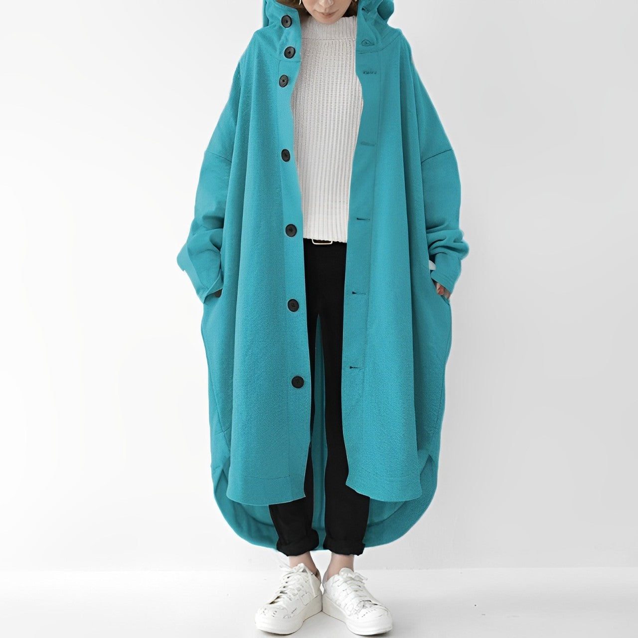 Jennica - Trenchcoat largo y holgado para mujeres