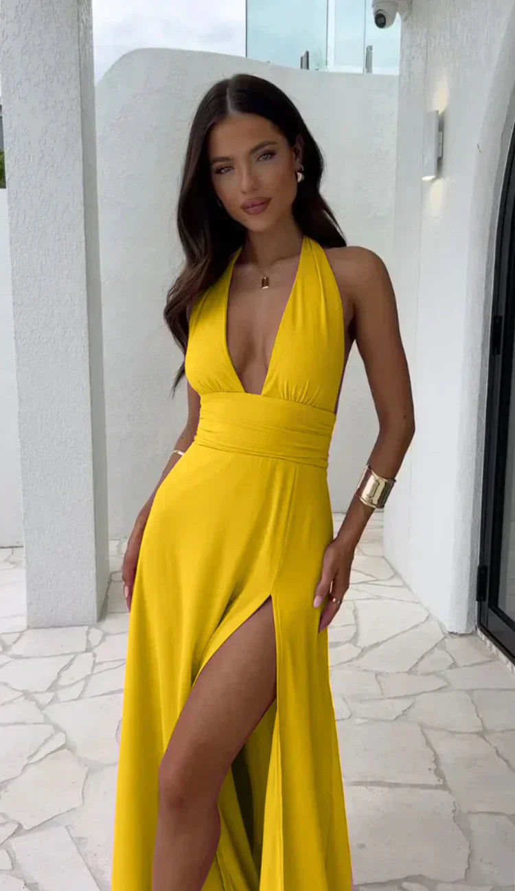 Madison – Vestido con escote en V profundo