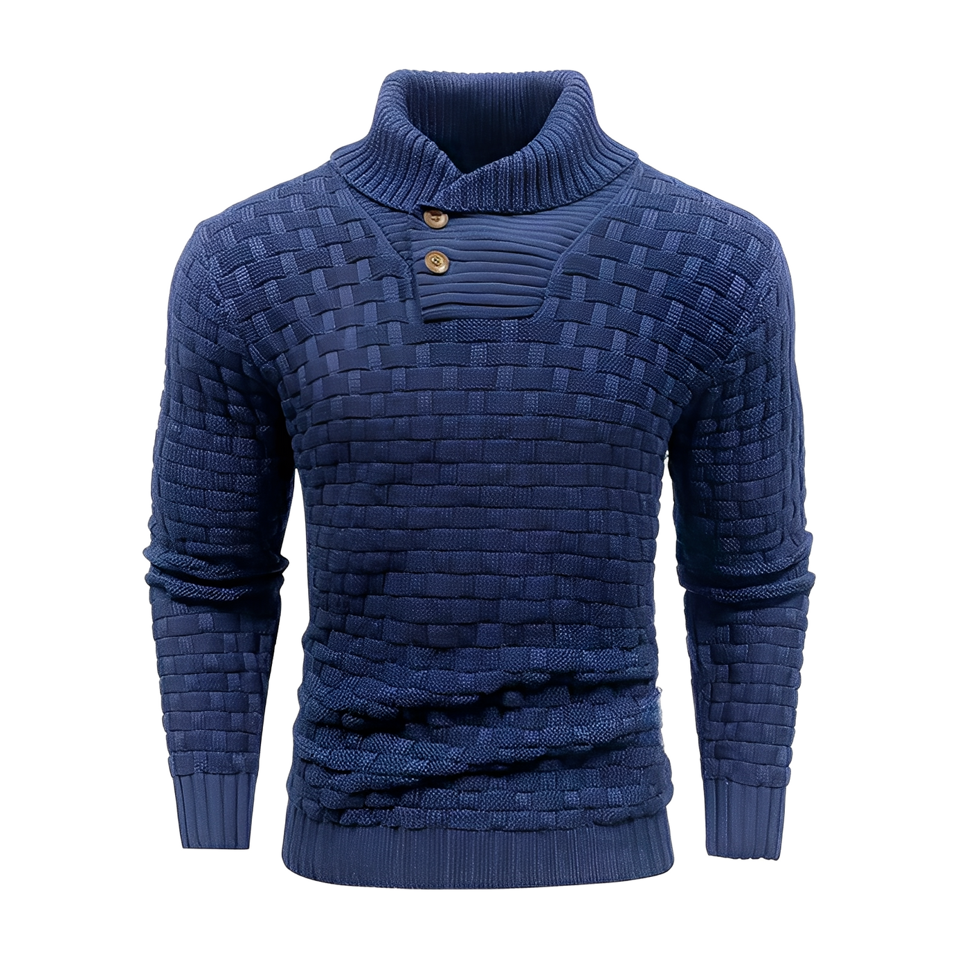 Branson - Suéter de punto casual con cuello alto para hombres