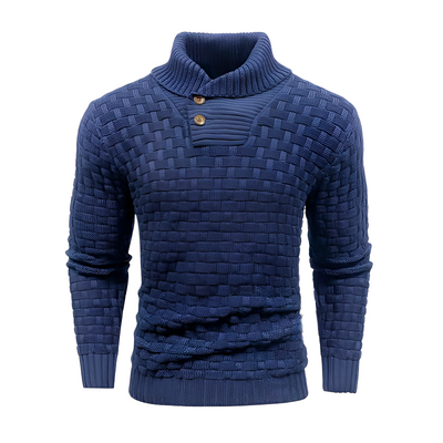 Branson - Suéter de punto casual con cuello alto para hombres
