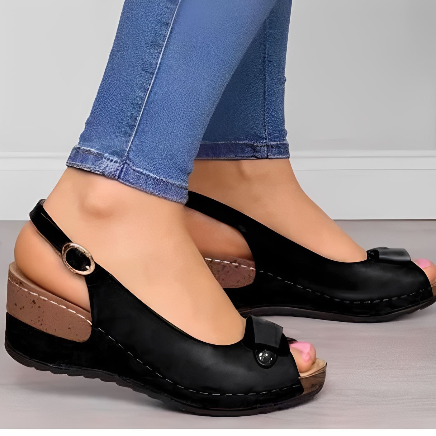 Neville - Cómodas Sandalias con Cuña para Mujer