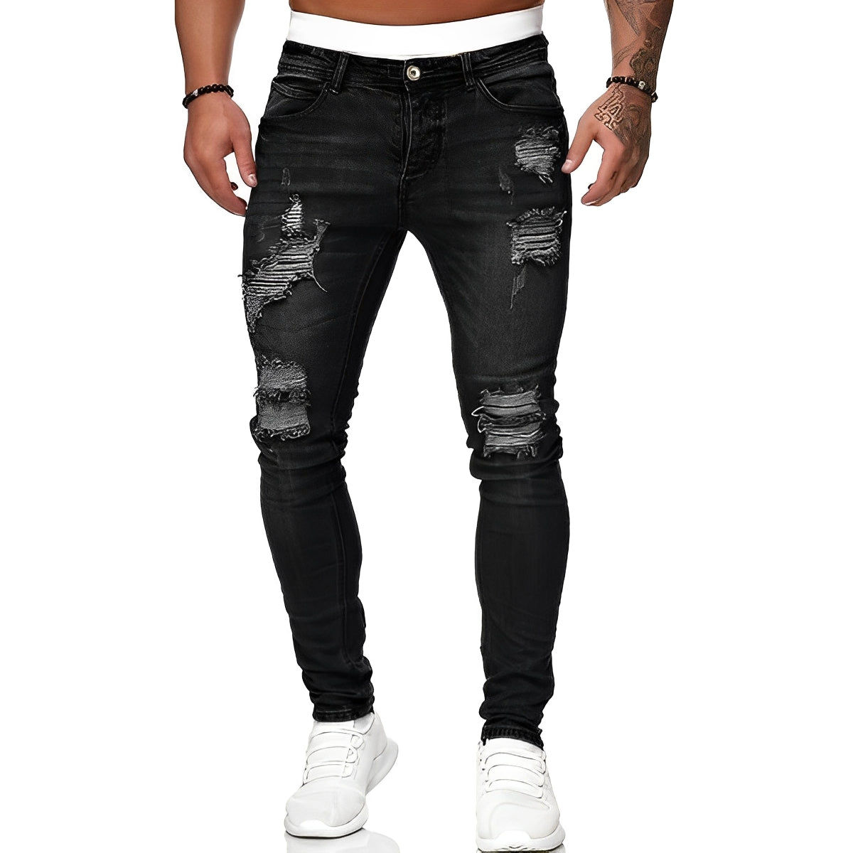 Claud - Jeans ajustados con roturas para hombres