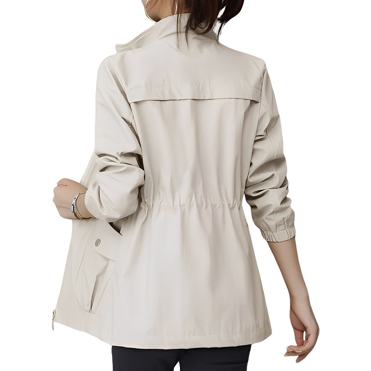 Gwenda - Elegante chaqueta con cintura ajustable para mujeres