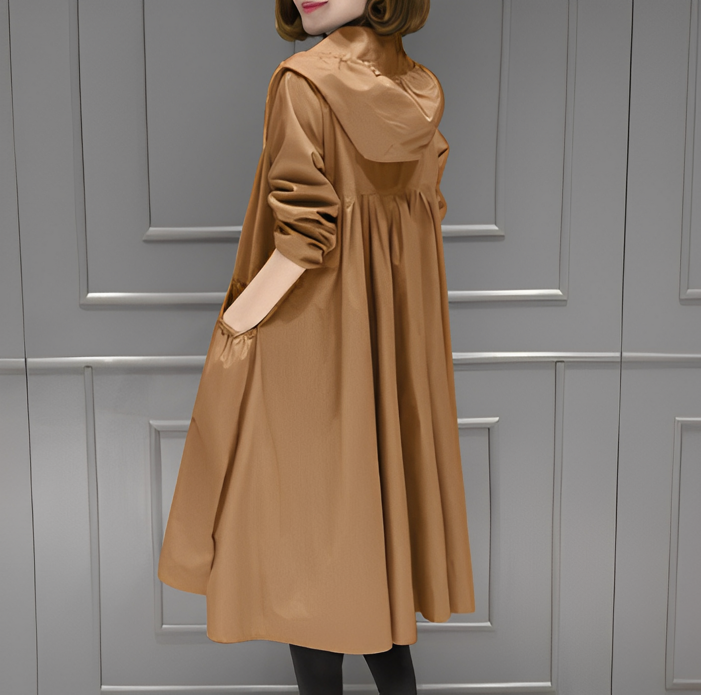 Margarette - Elegante impermeable con capucha para mujeres